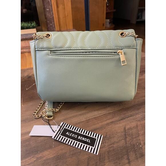 NWT Alexis Bendel Seafoam Green Chain Bag - Picture 5 of 6
